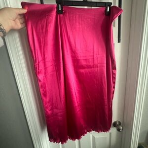 SHEIN Curve Pink Satin Skirt Size 3XL